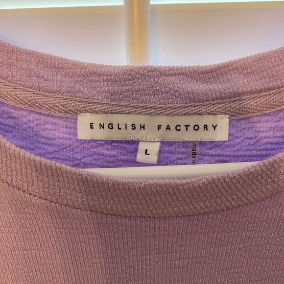 English Factory Solid Mini Dress, lilac, size large - Picture 4 of 7